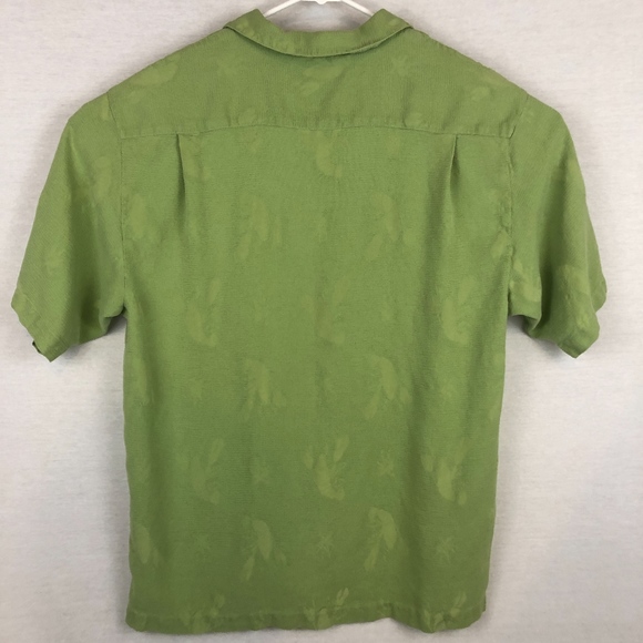 TOMMY BAHAMA "The Green Lobster" Silk Hawaiian Tee - Picture 2 of 4